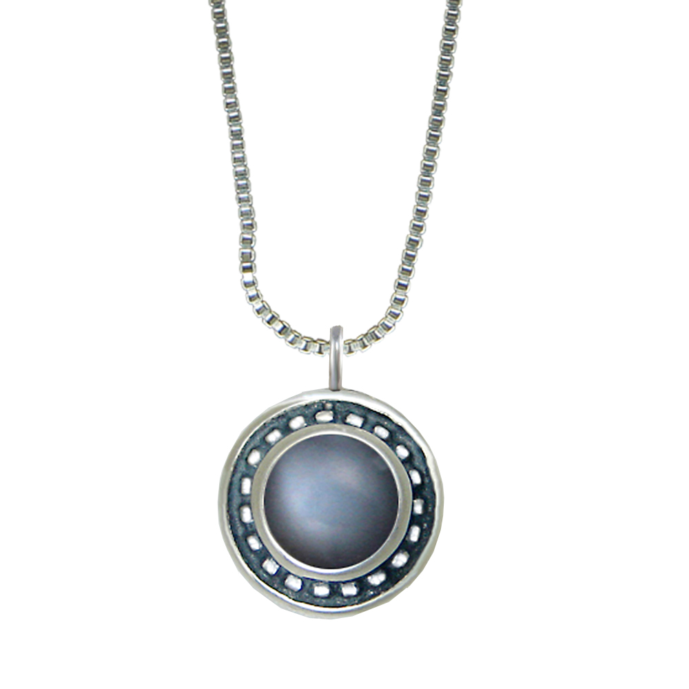 Sterling Silver Little Grey Moonstone Pendant Necklace